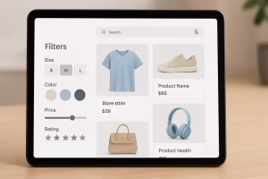 رابط کاربری حرفه‌ای و ساده در طراحی سایت فروشگاهی 