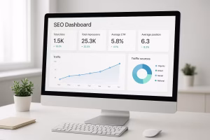 نمودارهای رشد ترافیک و سئو سایت فروشگاهی 